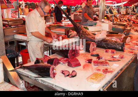 Der Fischmarkt, Catania, Sizilien, Italien Stockfoto