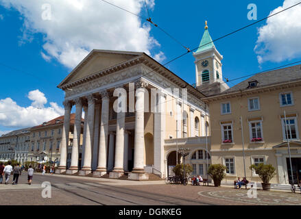 Protestantische Stadt Kirche Karlsruhe, Kathedrale, erbaut nach Plänen von Friedrich Weinbrenner und Großherzog Karl Friedrich von Stockfoto