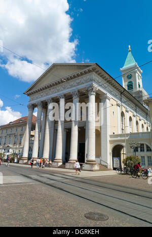 Protestantische Stadt Kirche Karlsruhe, Kathedrale, erbaut nach Plänen von Friedrich Weinbrenner und Großherzog Karl Friedrich von Stockfoto