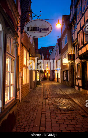 Schnoorviertel, alte Stadt Bremen Stockfoto