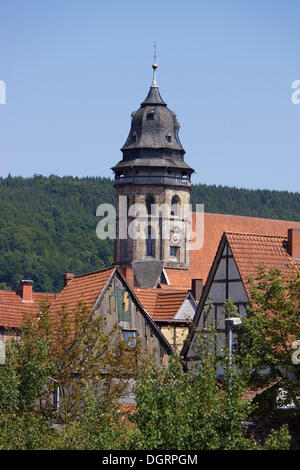 Senken Sie St. Aegidien Kirche, Hannoversch Münden, Niedersachsen, Deutschland Stockfoto