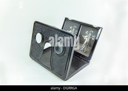 Stereoskopie, stereoskopische Bilder, 3D Foto-Viewer, historische 3D-Fotografie, um 1920 Stockfoto