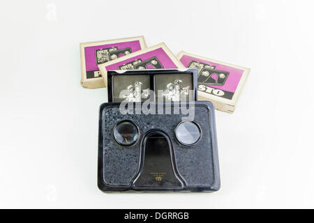 Stereoskopie, stereoskopische Bilder, 3D Foto-Viewer, historische 3D-Fotografie, um 1920 Stockfoto
