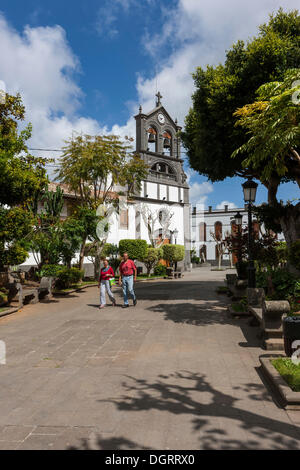 Kirche von San Roque, Plaza de San Roque, Firgas, Gran Canaria, Kanarische Inseln, Spanien, Europa, PublicGround Stockfoto