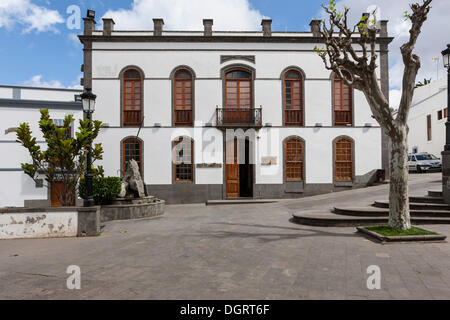 Altes Herrenhaus, Kulturzentrum, Plaza de San Roque, Firgas, Gran Canaria, Kanarische Inseln, Spanien, Europa, PublicGround Stockfoto
