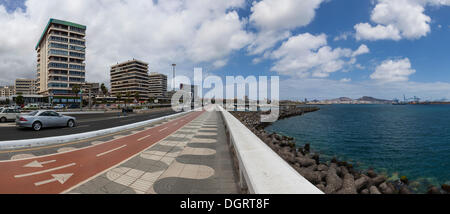 Die Uferpromenade Ave de Canarias, Las Palmas, Gran Canaria, Kanarische Inseln, Spanien, Europa, PublicGround Stockfoto