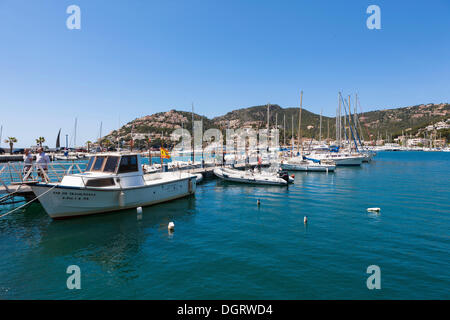 Bucht von Puerto Andratx, Port d ' Andratx, Mallorca, Balearen, Mittelmeer, Spanien, Europa Stockfoto