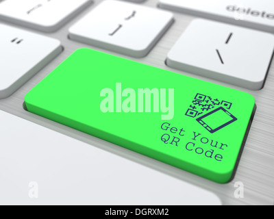 QR-Code Konzept. Stockfoto