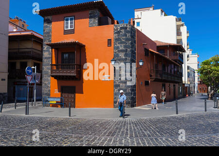 Altes Herrenhaus in der Altstadt, Puerto De La Cruz, San Telmo, Puerto De La Cruz, Teneriffa, Kanarische Inseln, Spanien Stockfoto