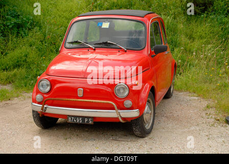 Alten Fiat 500, Oldtimer, Pesaro, Italien, Europa Stockfoto