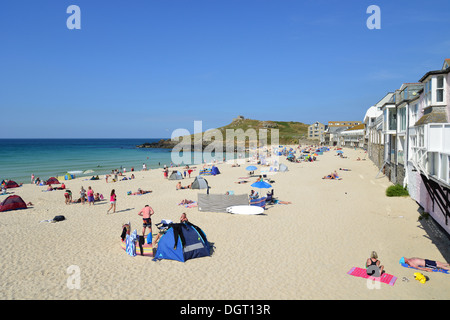 Porthmeor Beach, St. Ives, Cornwall, England, Vereinigtes Königreich Stockfoto