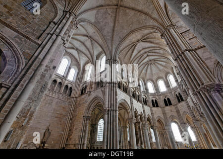 Basilika von Sainte Marie-Madeleine in Region Vezelay, Burgund, Departement Yonne, Frankreich, Europa Stockfoto