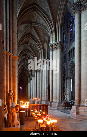 Kathedrale von Notre Dame, Reims, Gang, Via Francigena, Departement Marne, Region Champagne-Ardenne, Frankreich, Europa Stockfoto