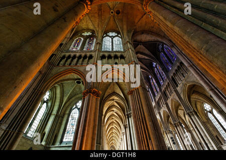 Kathedrale von Notre Dame, Reims, Via Francigena, Departement Marne, Region Champagne-Ardenne, Frankreich, Europa Stockfoto