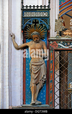 "Heiligen Körper", Statue des auferstandenen Christus, in der ambulante, spät 14. Jahrhundert Kirche von Sankt Nikolai, St.-Nikolaus-Kirche Stockfoto