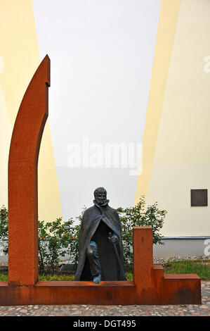 Bronzestatue des Malers Caspar Bildhauers Claus Goertz, eingeweiht im Jahr 2010, Lappstrasse Straße Stockfoto