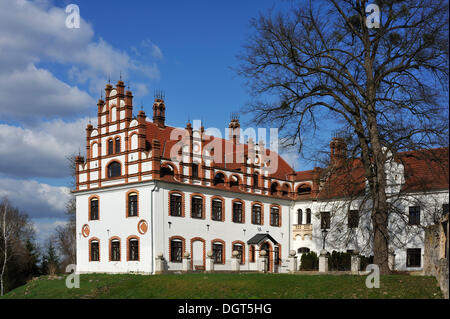 Schloss Basedow Burg, Basedow, Mecklenburgische Schweiz, Mecklenburg-Western Pomerania, Deutschland Stockfoto