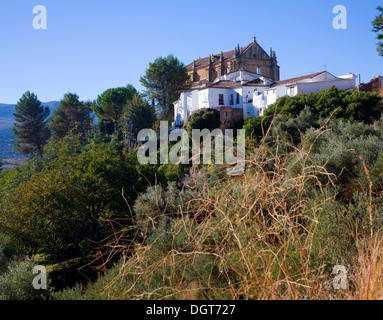 Aufrufen Sie, um die Kirche Iglesia del Espiritu Santo, Ronda, Spanien Stockfoto