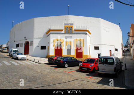 Stierkampfarena Plaza de Toros de Ayamonte, Costa De La Luz, Huelva, Andalusien, Spanien, Europa Stockfoto