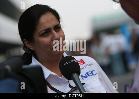 Großraum Noida, Indien. 24. Oktober 2013. Monisha Kaltenborn (AUT) Sauber F1 Team Principal - Formel 1-Weltmeisterschaft 2013 - Runde 16 indischen Grand Prix in Buddh International Circuit, Großraum Noida, Indien. © Dpa picture-Alliance/Alamy Live News Stockfoto