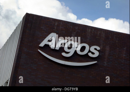 Logo auf Argos Discounter, Nord-London Stockfoto