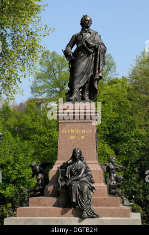 Denkmal für Felix Mendelssohn Bartholdy, Leipzig, Sachsen Stockfoto