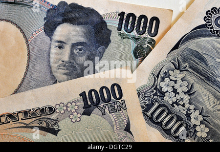1000 Yen-Noten Stockfoto