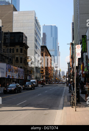 Straßenansicht der Toronto City Centre in Kanada. Stockfoto