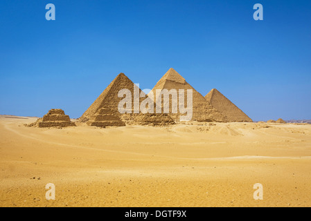 Die Pyramiden von Gizeh in Ägypten Stockfoto