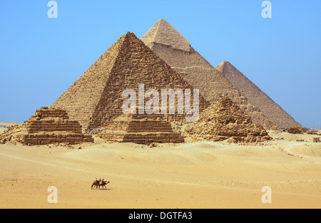 Die Pyramiden von Gizeh in Ägypten Stockfoto