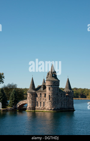 New York, Alexandria. St. Lawrence Seaway, Thousand Islands, American Narrows. Historischen Zentrum Insel, Boldt Castle, um 1900. Stockfoto