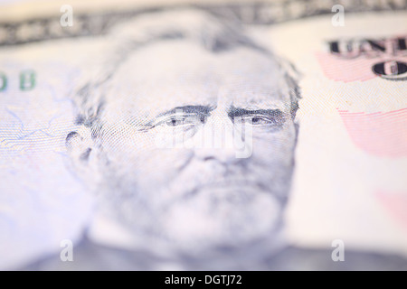 Benjamin Franklin auf 100 US-Dollar-Rechnung. Stockfoto