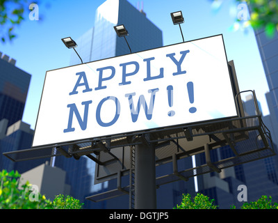 Apps-Konzept auf Billboard. Stockfoto
