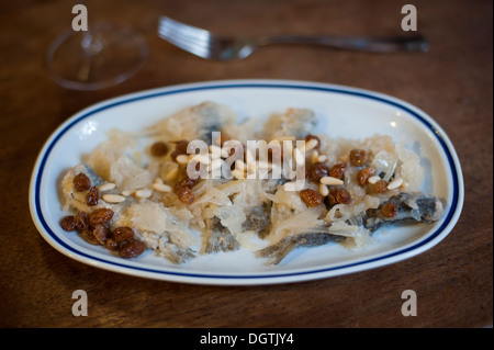 Sardine in Saor, Venedig, Italien. Stockfoto