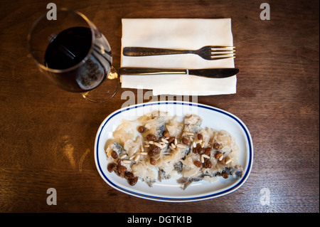 Sardine in Saor, Venedig, Italien. Stockfoto