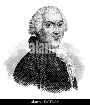 Jean-François Marmontel, 1723-1799, ein französischer Historiker und Schriftsteller, Encyclopediste Stockfoto