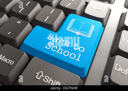 Tastatur mit "Back to School"-Taste. Stockfoto