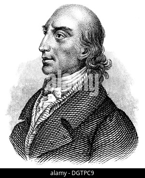 Johann Heinrich Voss, 1751-1826, ein deutscher Dichter und Übersetzer Stockfoto