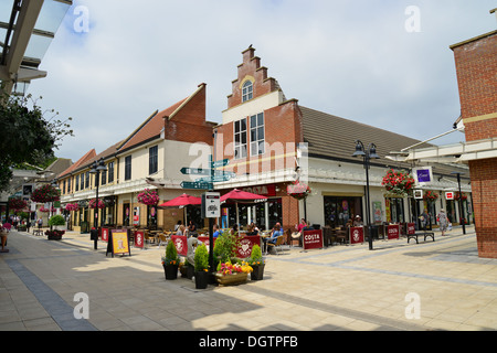 Springfields Outlet-Shopping & Festival Gärten, Camelgate, Spalding, Lincolnshire, England, Vereinigtes Königreich Stockfoto