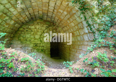 Ansicht in einem Gewölbe des Batterie de l'Hôpital Stockfoto