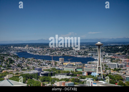 Luftbild-Seattle, Wa Stockfoto