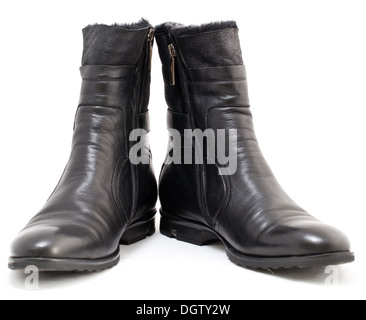 Herren Winter Stiefel schwarz Farbe Stockfoto