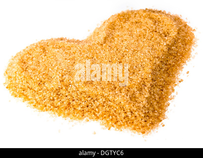Herzen von nicht raffinierten Reed granulierter Zucker Stockfoto