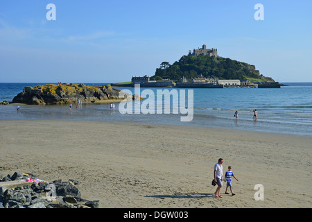 St. Michaels Mount, Marazion, montieren die Bay, Cornwall, England, Vereinigtes Königreich Stockfoto