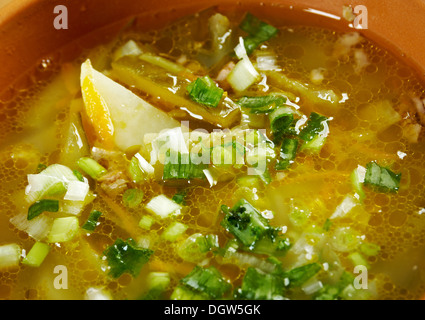 Russische Suppe rassolnik Stockfoto