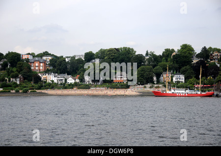 Fluss-Bad in Hamburg Stockfoto