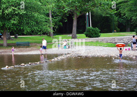 Oconaluftee Islands Park in Cherokee Indian Village, Cherokee, North Carolina, USA Stockfoto