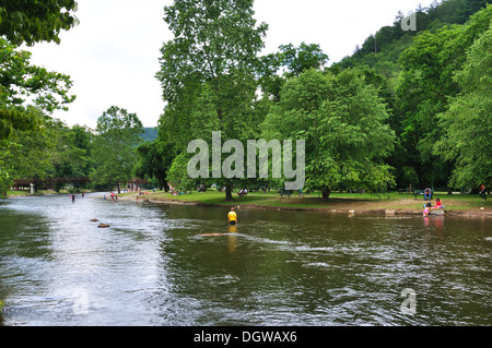 Oconaluftee Islands Park in Cherokee Indian Village, Cherokee, North Carolina, USA Stockfoto