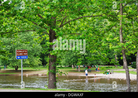 Oconaluftee Islands Park in Cherokee Indian Village, Cherokee, North Carolina, USA Stockfoto