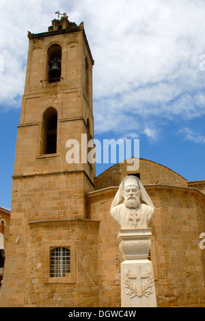 Griechisch orthodoxe Christentum, Büste von einem Popen oder Priester, Kirche von Agios Ioannis, St. Johns Cathedral, Nikosia, Lefkosia Stockfoto